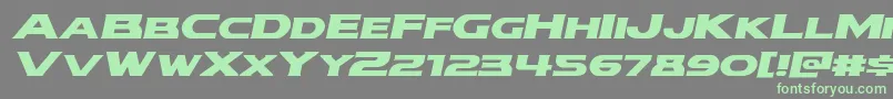 modithorsonexpandital Font – Green Fonts on Gray Background