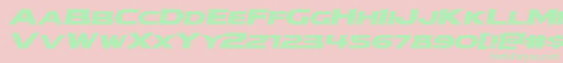 modithorsonexpandital-fontti – vihreät fontit vaaleanpunaisella taustalla