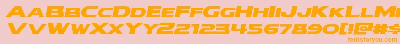 modithorsonexpandital Font – Orange Fonts on Pink Background