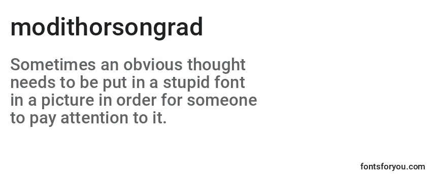 Review of the Modithorsongrad (134627) Font
