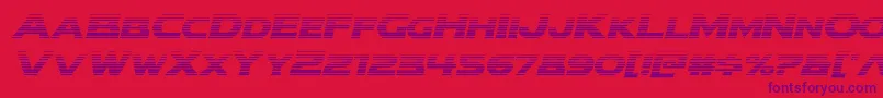 フォントmodithorsongradital – 赤い背景に紫のフォント