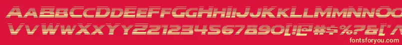 modithorsongradital Font – Yellow Fonts on Red Background