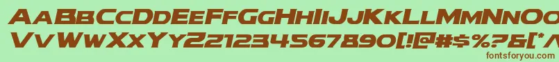 modithorsonital Font – Brown Fonts on Green Background