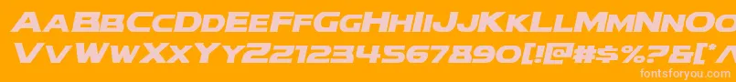 modithorsonital Font – Pink Fonts on Orange Background