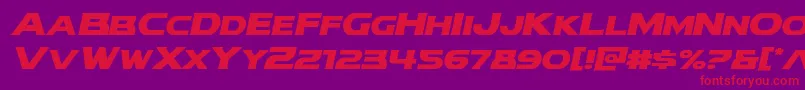 modithorsonital Font – Red Fonts on Purple Background