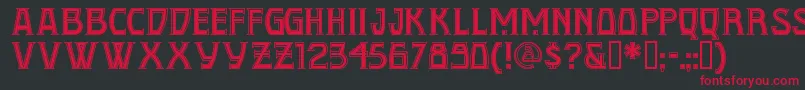 Conquistadormannf Font – Red Fonts on Black Background