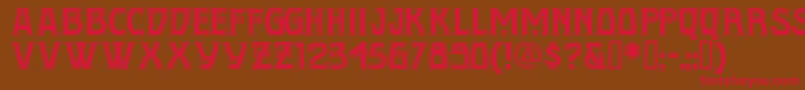 Conquistadormannf Font – Red Fonts on Brown Background