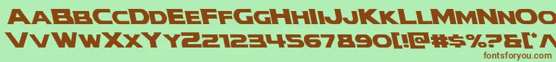 modithorsonleft Font – Brown Fonts on Green Background