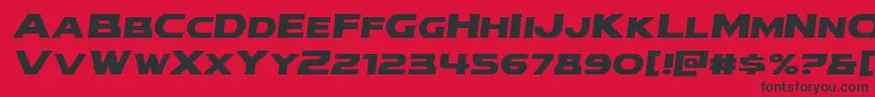 modithorsonsemital Font – Black Fonts on Red Background