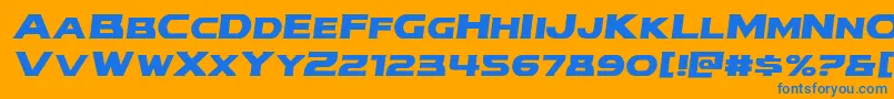 modithorsonsemital Font – Blue Fonts on Orange Background