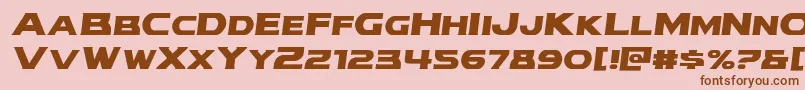 modithorsonsemital-Schriftart – Braune Schriften auf rosa Hintergrund