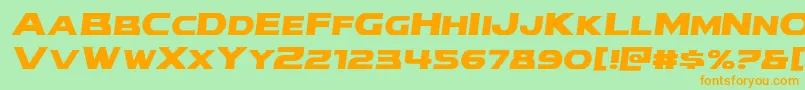 Weitere Informationen zur modithorsonsemital-Schriftart modithorsonsemital-Schriftart – Orangefarbene Schriften auf grünem Hintergrund