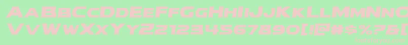 modithorsonsemital Font – Pink Fonts on Green Background