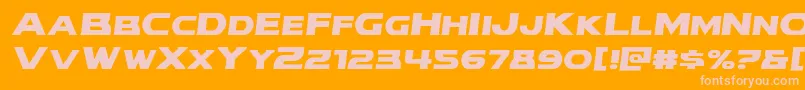 modithorsonsemital Font – Pink Fonts on Orange Background