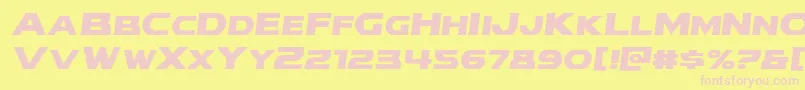 modithorsonsemital Font – Pink Fonts on Yellow Background