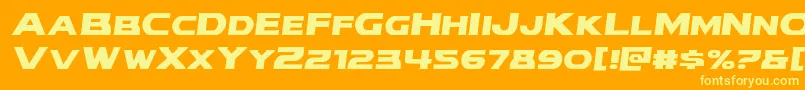 modithorsonsemital Font – Yellow Fonts on Orange Background