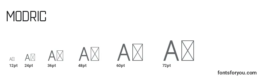 MODRIC Font Sizes