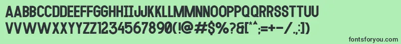 MODULAR 14 Font – Black Fonts on Green Background