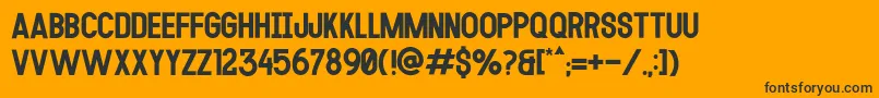 MODULAR 14 Font – Black Fonts on Orange Background