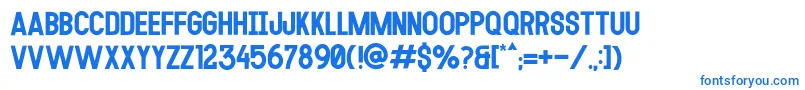 MODULAR 14 Font – Blue Fonts on White Background