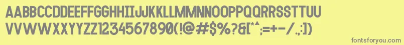 MODULAR 14 Font – Gray Fonts on Yellow Background