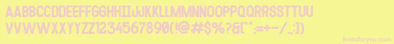 MODULAR 14 Font – Pink Fonts on Yellow Background
