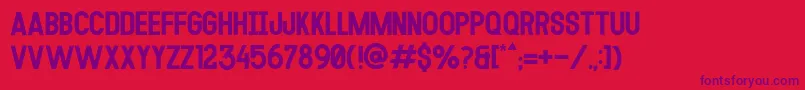 MODULAR 14 Font – Purple Fonts on Red Background