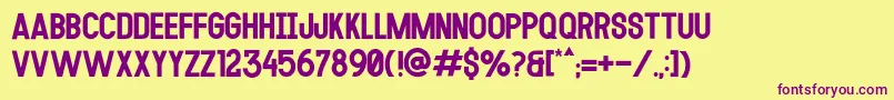 MODULAR 14 Font – Purple Fonts on Yellow Background
