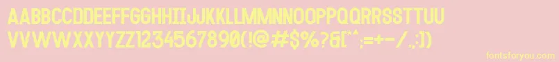 MODULAR 14 Font – Yellow Fonts on Pink Background