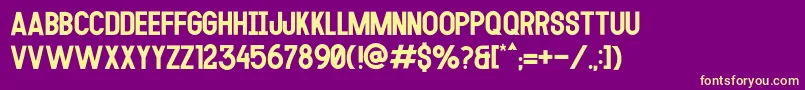 MODULAR 14 Font – Yellow Fonts on Purple Background