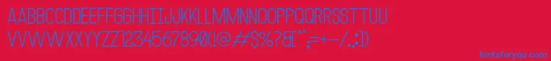 MODULAR 4 Font – Blue Fonts on Red Background