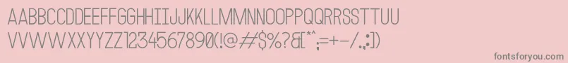 フォントMODULAR 4 – ピンクの背景に灰色の文字