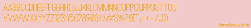 MODULAR 4 Font – Orange Fonts on Pink Background