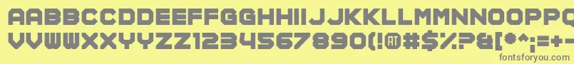 Modular Amplitude Font – Gray Fonts on Yellow Background