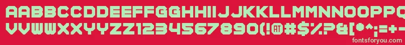 Modular Amplitude Font – Green Fonts on Red Background