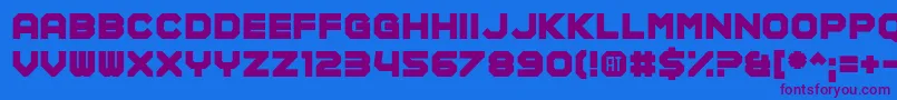 Modular Amplitude Font – Purple Fonts on Blue Background