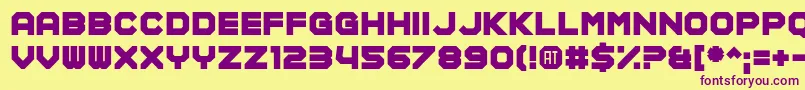 Modular Amplitude Font – Purple Fonts on Yellow Background