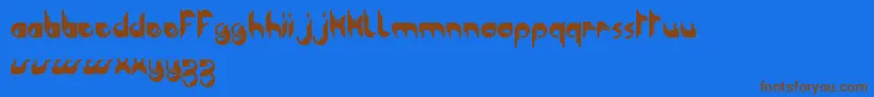 Modular Tkno   Dker  BC-fontti – ruskeat fontit sinisellä taustalla