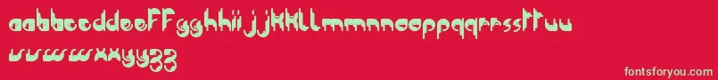 Modular Tkno   Dker  BC Font – Green Fonts on Red Background