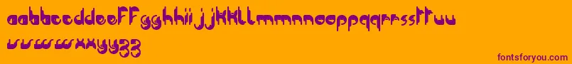 Modular Tkno   Dker  BC Font – Purple Fonts on Orange Background