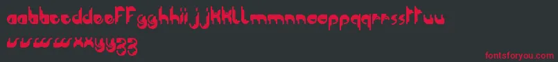 Modular Tkno   Dker  BC-Schriftart – Rote Schriften auf schwarzem Hintergrund