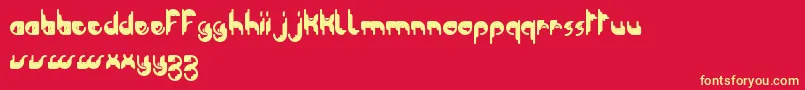 Modular Tkno   Dker  BC Font – Yellow Fonts on Red Background