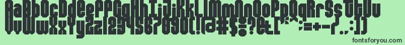 modulator Font – Black Fonts on Green Background