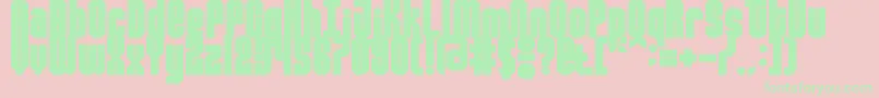 Police modulator – polices vertes sur fond rose