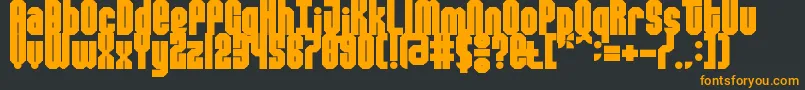 modulator Font – Orange Fonts on Black Background