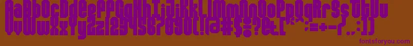modulator Font – Purple Fonts on Brown Background