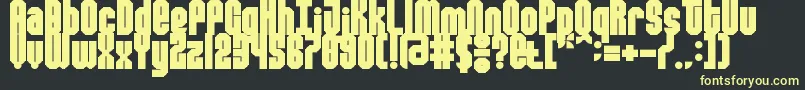 modulator Font – Yellow Fonts on Black Background