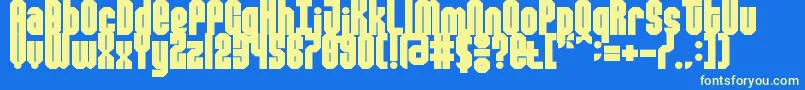 modulator Font – Yellow Fonts on Blue Background