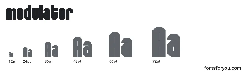 Modulator Font Sizes