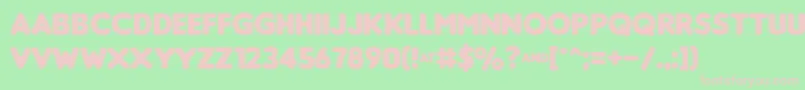 Insanibc Font – Pink Fonts on Green Background